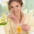 thumbnail image 4 of Taza de vidrio AISVELDY con flor y cuchara, caja de regalo, 4 of 7