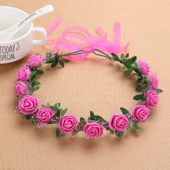 Namzi Flower Headbands Women Bride Flower Crown For Wedding Party Supply Floral Garlands Crown Hair Wreath Floral Headbands-A04