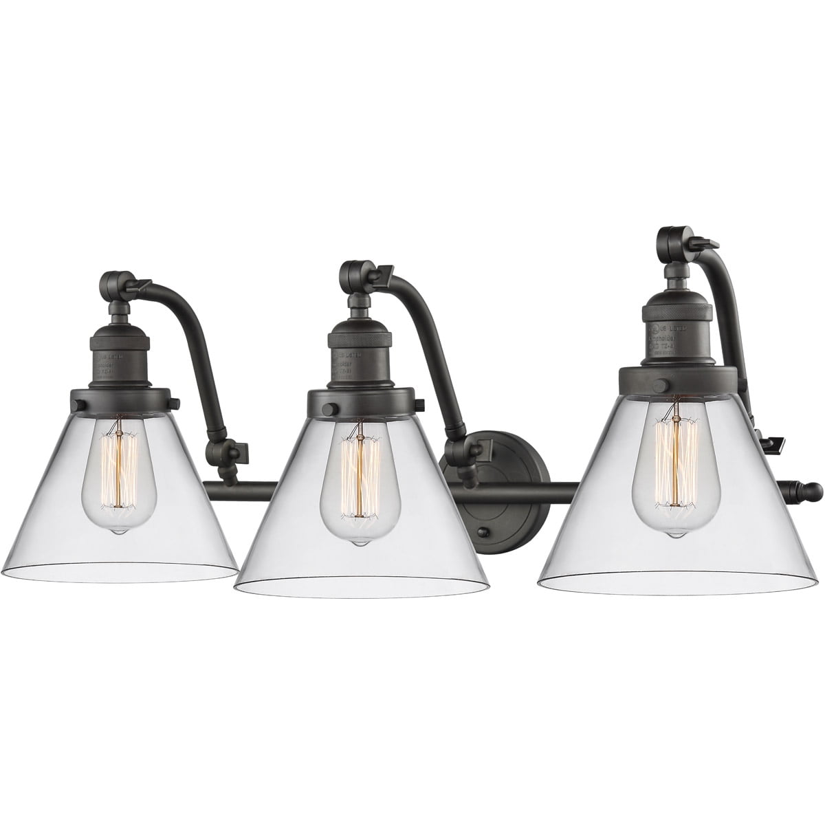 Bathroom Vanity 3 Light Fixtures With Oiled Rubbed Bronze Finish Medium