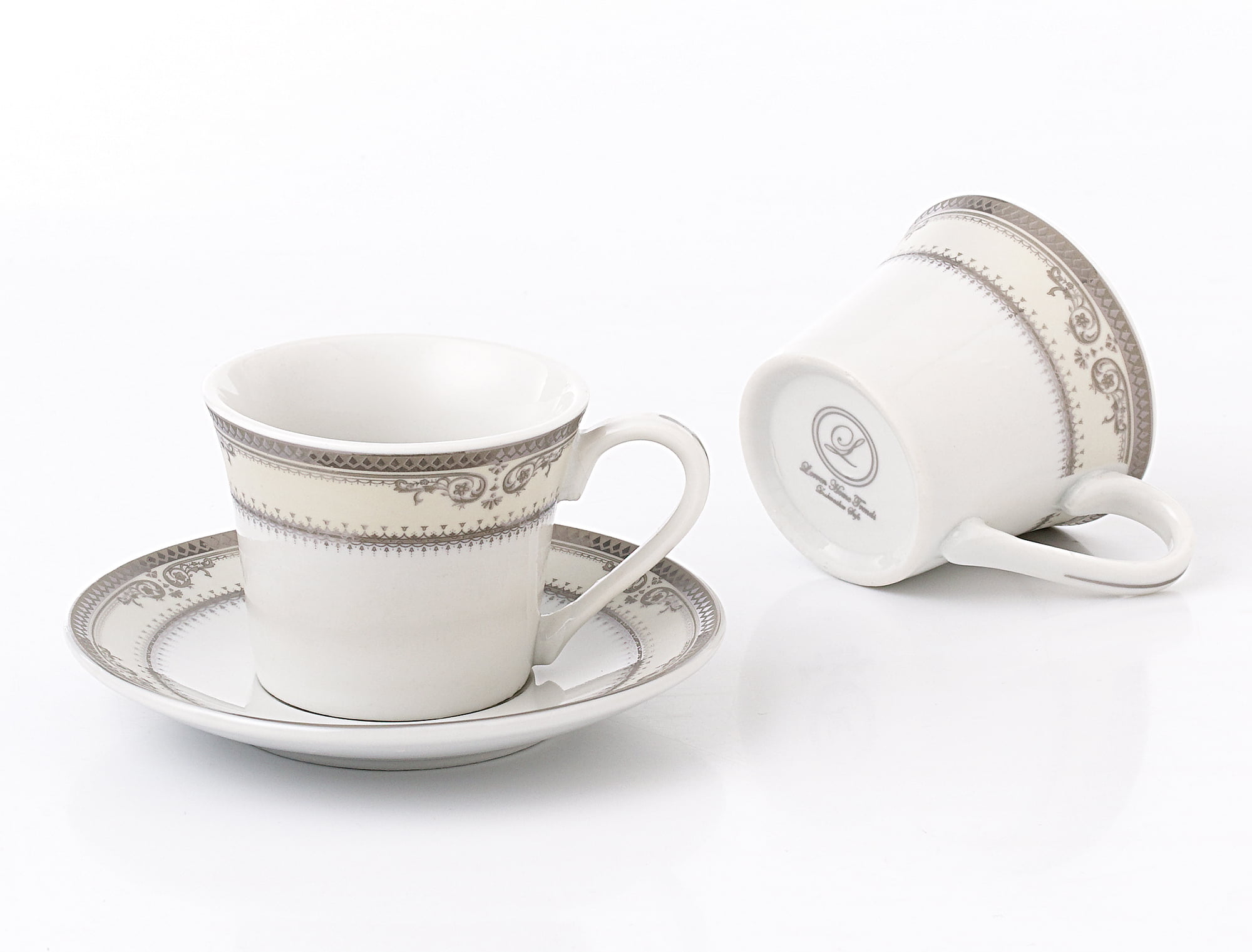 homEdge Mini Procelain Espresso Cup, 3 Ounces / 90 ml Tiny Cofffee Mugs  Demitasse for Espresso, Tea- Set of 6, Multicolor