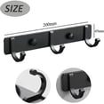 thumbnail image 2 of 1 perchero de pared, ganchos de aluminio para colgar en la pared, gancho de pared negro, percheros de baño fuertes para dormitorio, cocina, ropa, toalla, sombrero (, 2 of 5