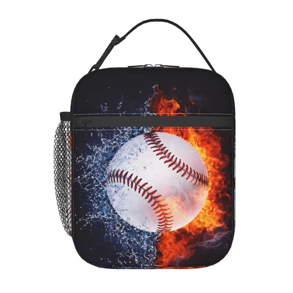 Baseball Lunch Bag Portable Thermal Lunch Box for Men and Women