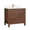 thumbnail image 2 of Shenzhen 36" Single Bath Vanity in Aged Dark Brown Oak with Composite Stone Top, 2 of 11
