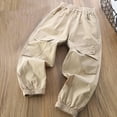 thumbnail image 2 of Loopsun Boys Summer Cargo Pants, Boys' Summer Loose Thin Elastic Sports Mosquito Proof Casual Outerwear Pants Khaki 10-11 Years, 2 of 4