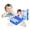 A-Navy blue, variant on DEGIDEGI 2-in-1 Learning Toys Matching Letter Spelling Game, for Kids 3-8 Ages,, Educational ABC Flash Cards Toy, Light Blue