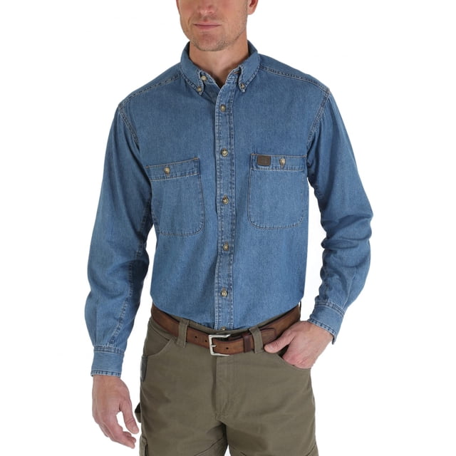 Camisa de trabajo Wrangler Riggs Workwear Advanced Comfort Navy