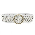 thumbnail image 5 of ITSAME Vintage Belt for Womens, Rivet Elastic Leather Cowboy Pin Buckle Waistband White Free Size, 5 of 6