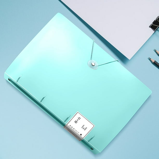 Carpeta A4 de 4 agujeros | Carpeta perforadora de 4 anillas para guardar documentos | Capacidad para 220 hojas | Organización escolar y de oficina | Negro, blanco, rojo, azul y verde