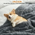 thumbnail image 2 of Waterproof Dog Blankets for Large Dogs XL, Pet Blanket for Bed Furniture Sofa Protector, Soft Fleece Dog Bed Blanket for Crate Car Outdoor, Washable, 60"x50", Light Gray, 2 of 8