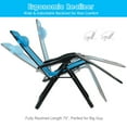 thumbnail image 4 of Gymax 2PCS Folding Zero Weighted Lounge Chair Recliner w/ Cup Holder Pillow Blue, 4 of 9