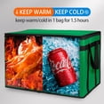 thumbnail image 4 of Bolsa aislante para entrega de alimentos Bodaon XXXL Pizza Green, paquete de 1, 4 of 7