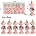 thumbnail image 1 of Colgante de Ángel de plata y oro para decoración de fiesta de Navidad, adornos colgantes para árbol de navidad, regalos de Año Nuevo, 6 piezas, 2023, 1 of 4