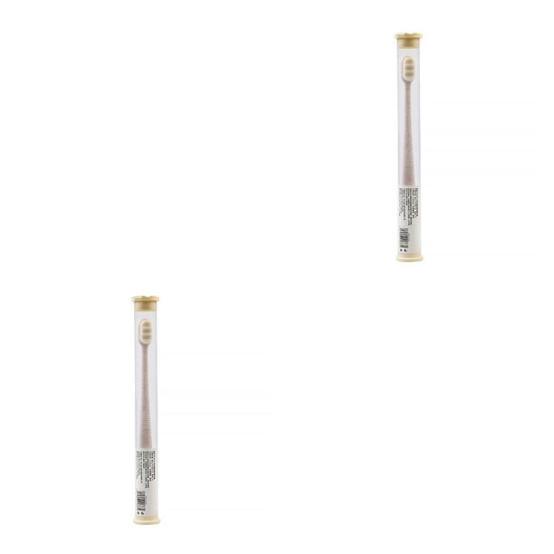 Vogacara cepillo de de cerdas suaves herramienta de limpieza bucal portátil multifuncional exquisito limpiador bucal multiusos blanco Beige 2piezas Vogacara CBP200367