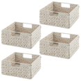 thumbnail image 7 of mDesign Woven Hyacinth Kitchen Basket Organizer with Handles, 4 Pack, White Wash, 7 of 7