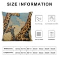 thumbnail image 5 of Creowell Decorative Throw Pillow Covers Double Sided Pillow Covers for Sofa Mother and Child Giraffe Couch Throw Pillow Cases Soft Plush Cushion Case Square Cushion Cover for Living Room White, 5 of 5