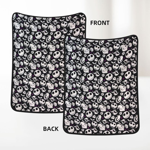Manta de franela ultra suave de doble cara de Pesadilla antes de Navidad para sofá, dormitorio, regalo para todas las estaciones