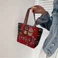 thumbnail image 5 of Traditional Women Tote Bag, Travel Bag, Handmade Casual Handbags for Outdoor , Owl!, 5 of 7