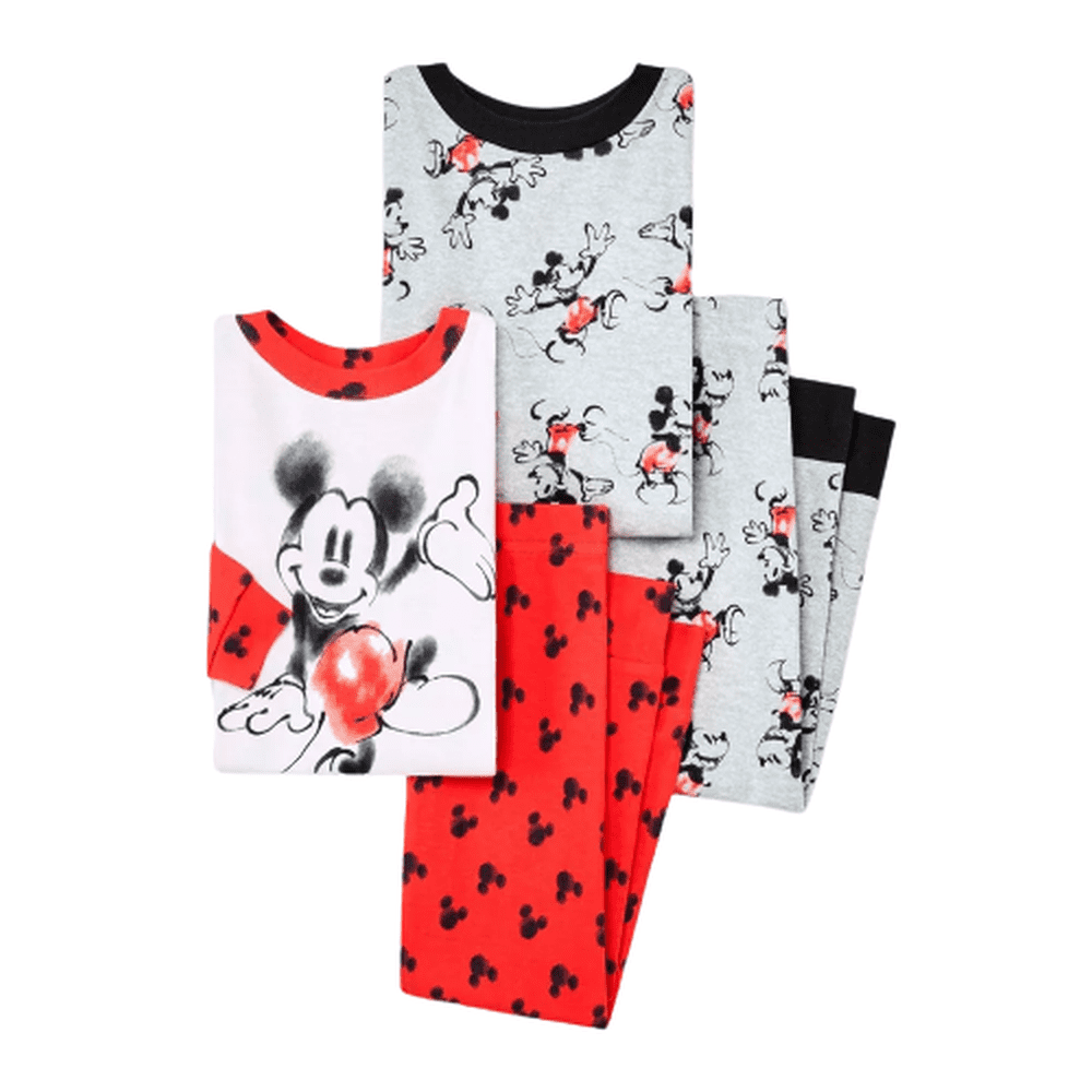 Mickey Mouse Toddler Pajamas for Boys Kids Cotton PJs 4 Piece Sizes 3T5T