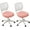 Pink 2pcs, variant on Armless Desk Chair, Height Adjustable Swivel Office Rolling Task Chairs with Soft Mesh Padded Cushion, Ergonomic Small Study Computer Chair for Girls Boys Teens (Pink, 1PC)