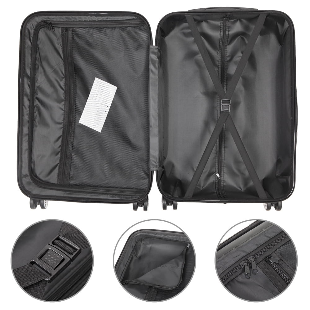 3 Piece Set, Suitcase Spinner Luggage Sets ABS Trolley Case Lightweight Durable Suitcase Double Wheels Suitcase Carry-On Luggage Suitcases TSA Lock 20/24/28 Inch (Wine Red)
