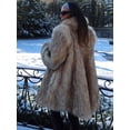 thumbnail image 4 of Abrigo de piel de zorro esponjoso con solapa sólida para mujer, chaqueta de gran tamaño con gradiente, abrigo peludo de manga larga, abrigo grueso y cálido para mujer, moda de invierno, 4 of 5