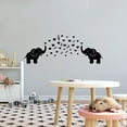 thumbnail image 2 of Cute Elephants Singing Full Of Love Elephants Silhouette Cartoon Vinyl Wall Art Wall Sticker Wall Decal Decoration For Home Room Kids Room Nursery Room Girls Boys Décor Design Style Size (18x20 inch), 2 of 3