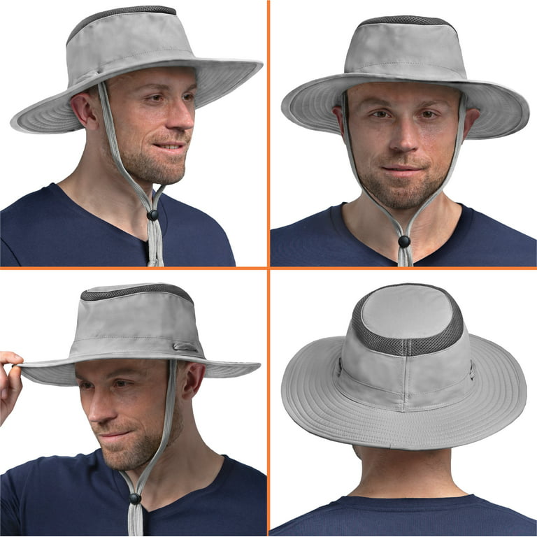 Sun Cube Sun Hat for Men Wide Brim, Women Safari Hat, Hiking Bucket Hat UV Sun Protection, Boonie Hat Outdoor | Fishing Hat Summer for Sun Beach