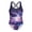 B1-Dark Purple228, variant on Hihipz Big Girl's One Piece Swim Suits Axolotl Galaxy Print Sleeveless Quick Dry Bathing Suit