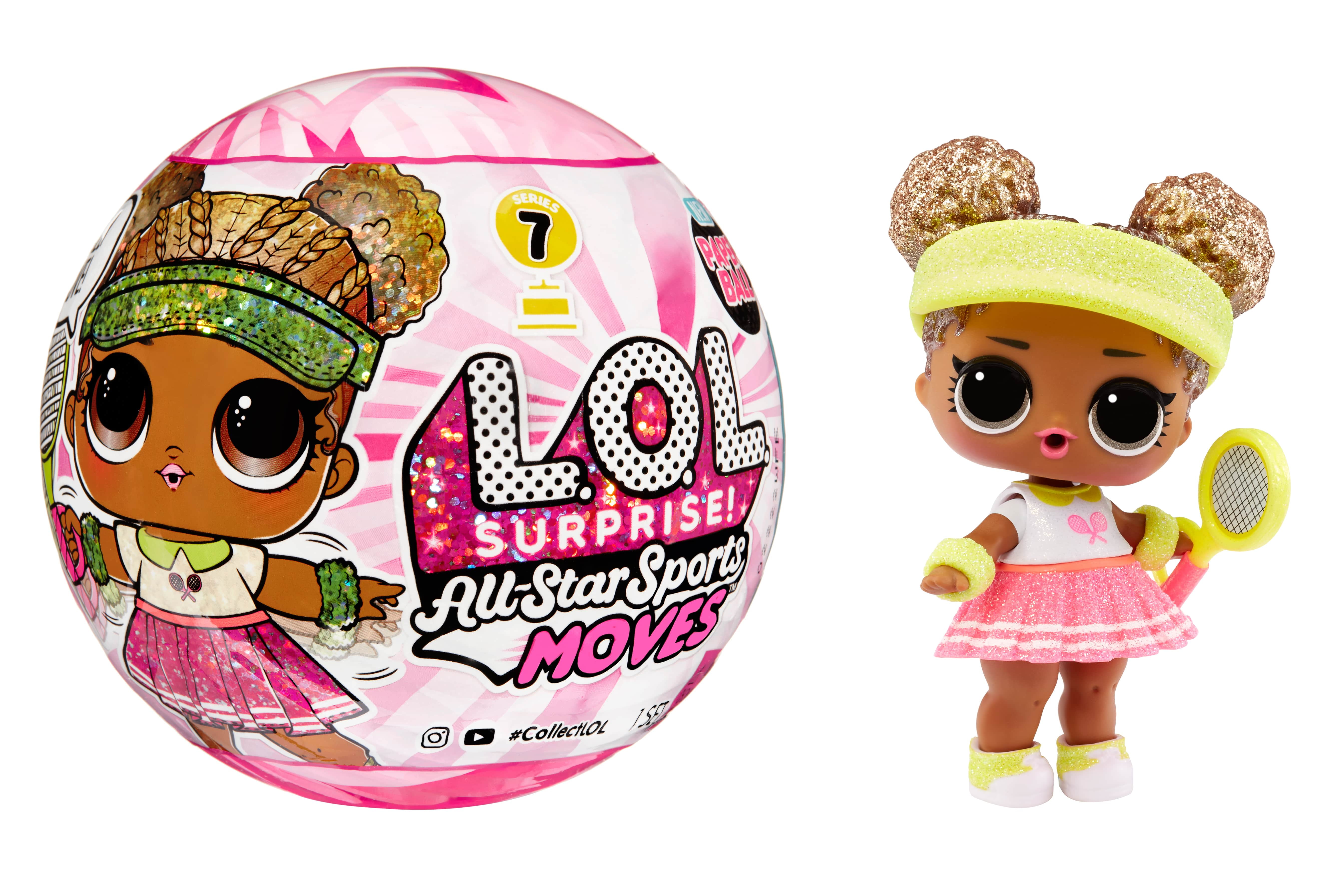 LOL Surprise All-Star Sports Moves Series 7, Unbox 8 Surprises Including a Movement Feature and Sparkly Sports-Themed Accessories. Great Gift for Kids 4+