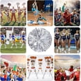 thumbnail image 7 of LINLIN cheer pom pom, 20PCS Cheerleading Pom Poms, Premium Metallic Pom Poms Set Cheering Hand Flowers Handle Dance Pom Poms Cheering Squad Pompoms for Football Basketball Cheers, 7 of 7