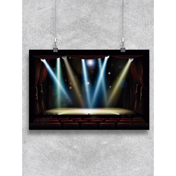 Theater Stage Illuminated Poster -Image by Shutterstock