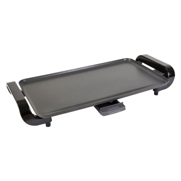Kenmore Non-Stick Electric Griddle with Removable Drip Tray, Black, Large 10 x 18" Cooking Surface
