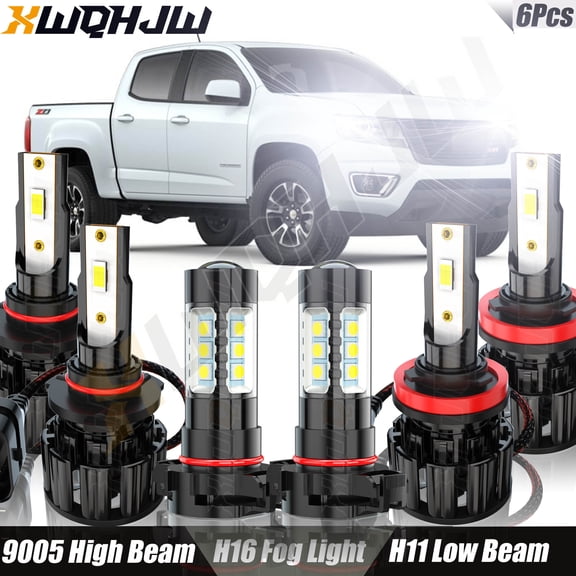 For Chevy Colorado 2019-2022 9005/HB3 H11 LED Headlight Hi/Lo Beam H16 Fog Light Bulbs Kit