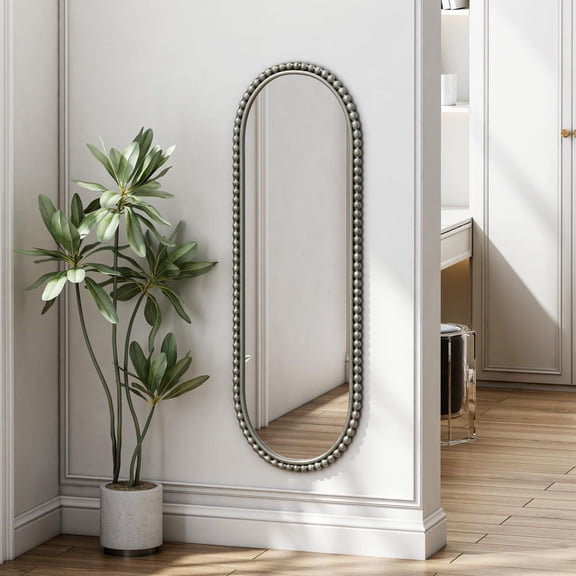 GVN 48*24 inch Bathroom Vanity Mirror with LED Touch Screen Anti-fog, Wall Mirror for Bathroom, Bedroom, Living Room, Silver