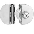 thumbnail image 1 of Stainless Steel Glass Door Lock Double Glass Door Lock Sliding Door Glass Door with 3 Copper Keys for Shop and Officecan be Locked Inside, 1 of 5