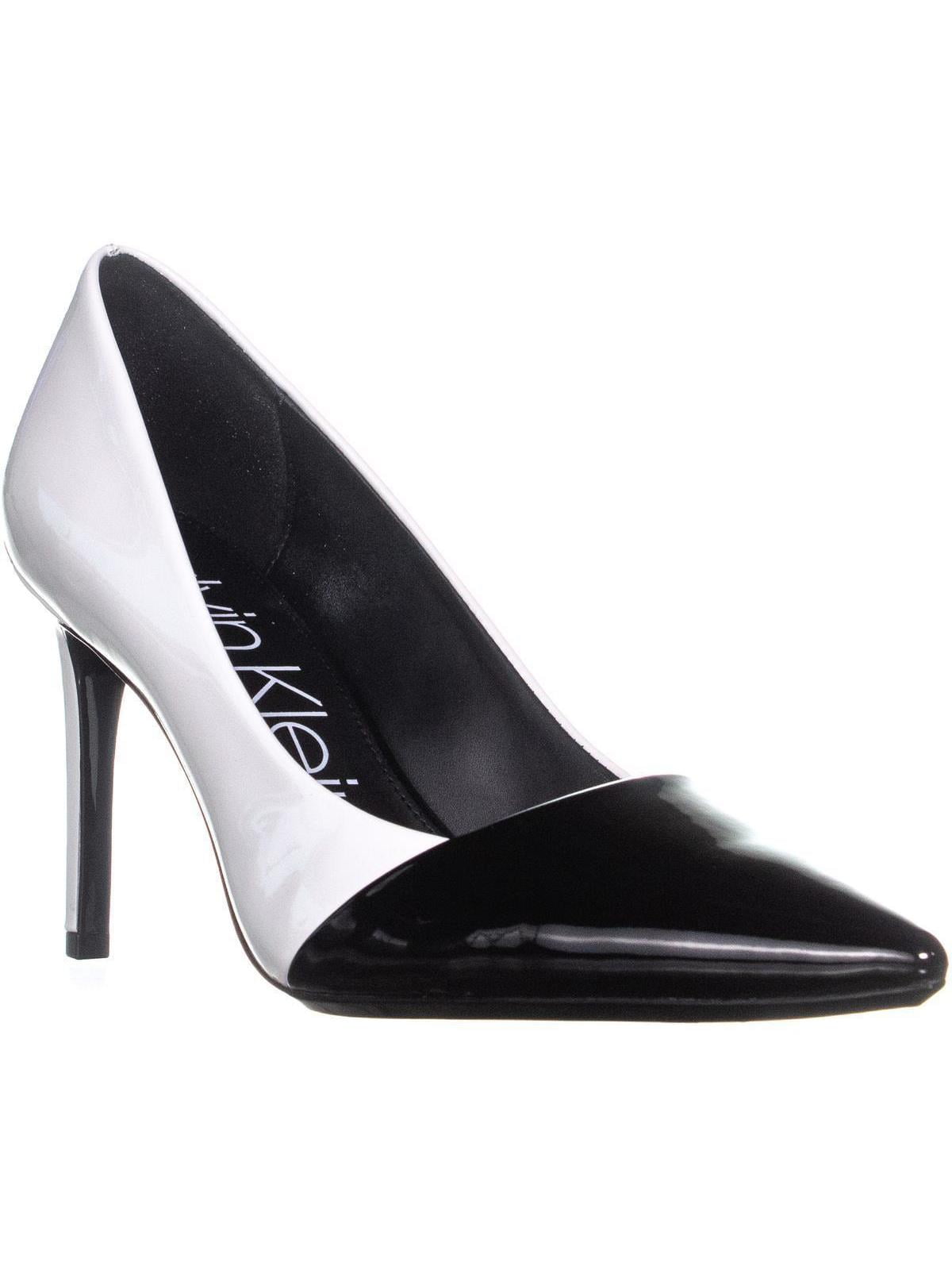Womens Calvin Klein Roslyn Pumps, Platnium White/Black