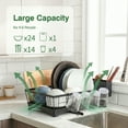 thumbnail image 5 of Luckytree Dish Drying Rack with Drain Board Utensil Cup Holder Space-Saving Dish Strainer Kitchen Counter Organizer, 5 of 13