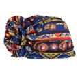 thumbnail image 3 of Women Patterned Turban Arab Hat for Cancer, Hair Loss, Alopecia Blue, 3 of 7