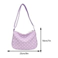 thumbnail image 4 of Bolso de color caramelo para mujer, bolso hobo informal de ocio, bolso comprador de viaje (púrpura), 4 of 7