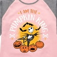 thumbnail image 3 of The Nightmare Before Christmas - I Am The Pumpkin King - Toddler And Youth Girls Raglan Graphic T-Shirt, 3 of 5