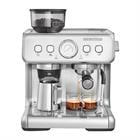Choco Moon Espresso Machine w/Grinder, 15 Bar Semi-Automatic Coffee Maker with Milk Frother, Steam Wand & Pressure Gauge for Cappuccino, Latte, PID Control System, Silver