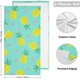 thumbnail image 2 of Coolnut Pineapple Soft Hand Towels, 2 PcsAbsorbent Bath Towel Decorative Fingertip Towels for Bathroom Gym Spa Hotel Beach Swimming Pool,14.4"x 28.3", 2 of 6