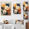 thumbnail image 4 of Designart "Palette Muted Leaves Autumn wall decor III" Floral & Botanical Floater Framed Canvas Wall Art, 4 of 7