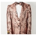 thumbnail image 3 of Mens 2 Button Dusty Rose & Pink Floral Paisley Prom & Wedding Tuxedo By Alberto Nardoni Brand Designer, 3 of 3