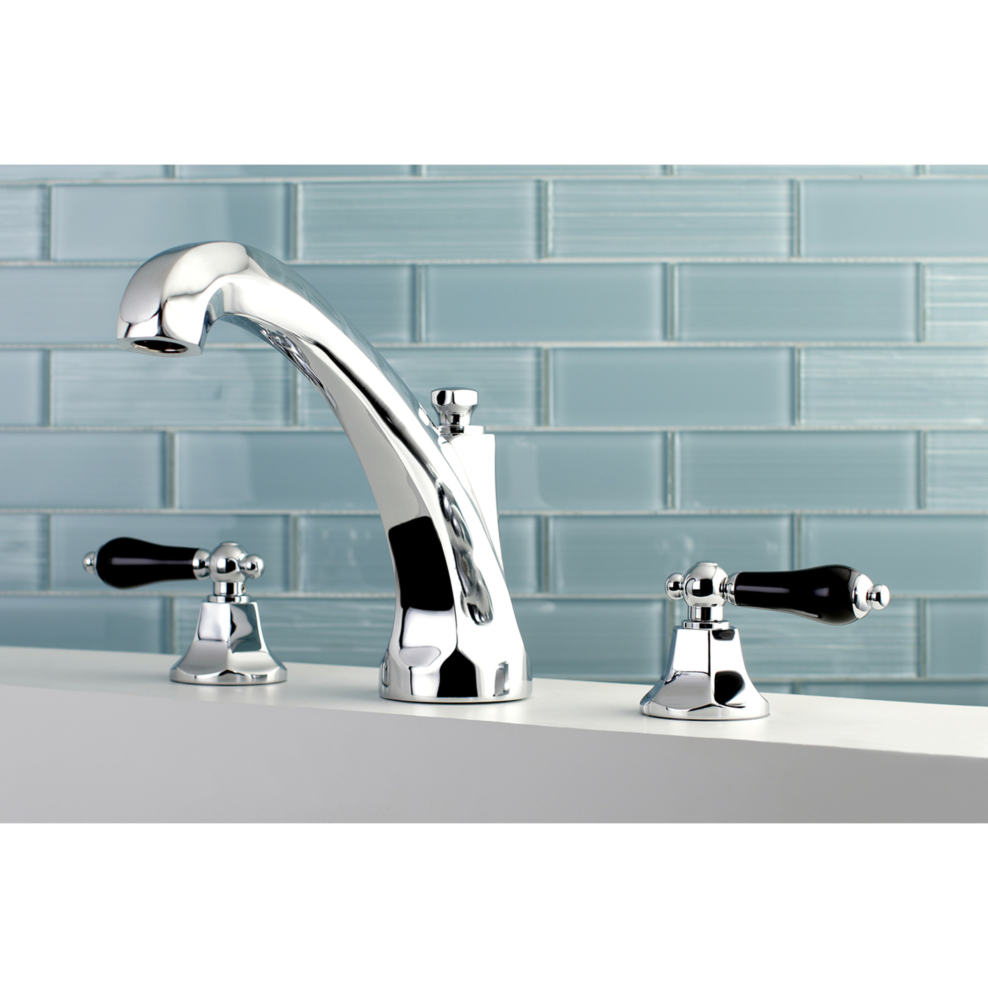 Kingston Brass KS4321PKL Duchess Two-Handle Deck Mount Roman Tub Faucet, Polished Chrome