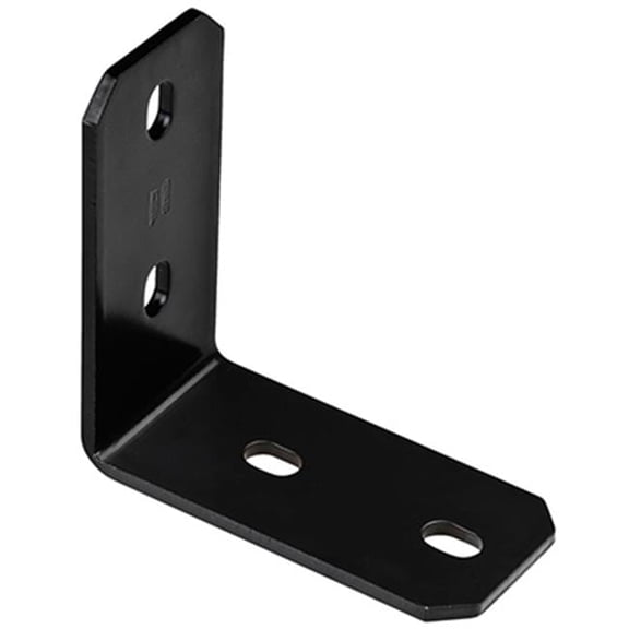 N351-501 6.2 in. Black Powder Coated Steel Corner Brace