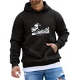 thumbnail image 2 of Sudadera De Hombre Negra Hoodies Hombre Moda Forro Térmico, 2 of 7