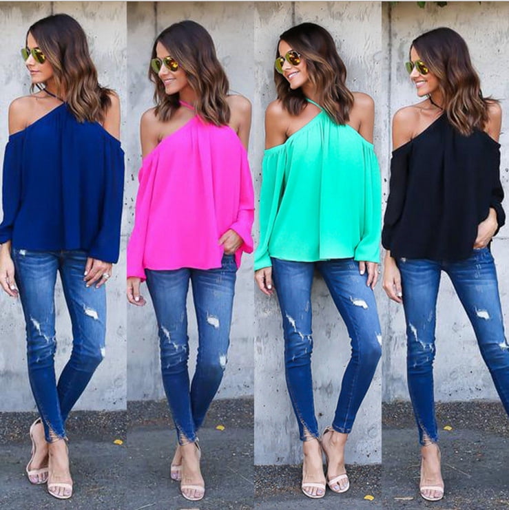Long Sleeve Shirt Casual Blouse Loose 