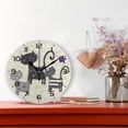 thumbnail image 2 of GZHJMY Cute Cats on Polka Dots Wall Clock, 10" Silent Non Ticking Round Clock, Oil Painting Easy to Read Clock for Living Room Bedroom Bathroom Home Decor Holiday Gifts, 2 of 7