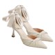 thumbnail image 3 of Sandalia de Tacón Punta Puntiaguda Elegante Correa de Perlas Lazo en la Espalda Cómodo para Boda Fiesta de Noche Beige 36, 3 of 8